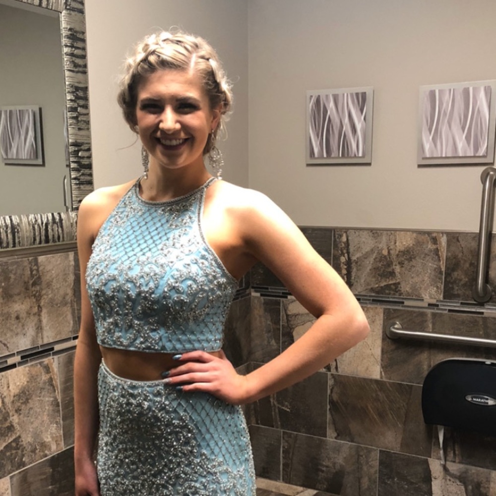 Sherri Hill Prom Dress Size 8, Baby Blue